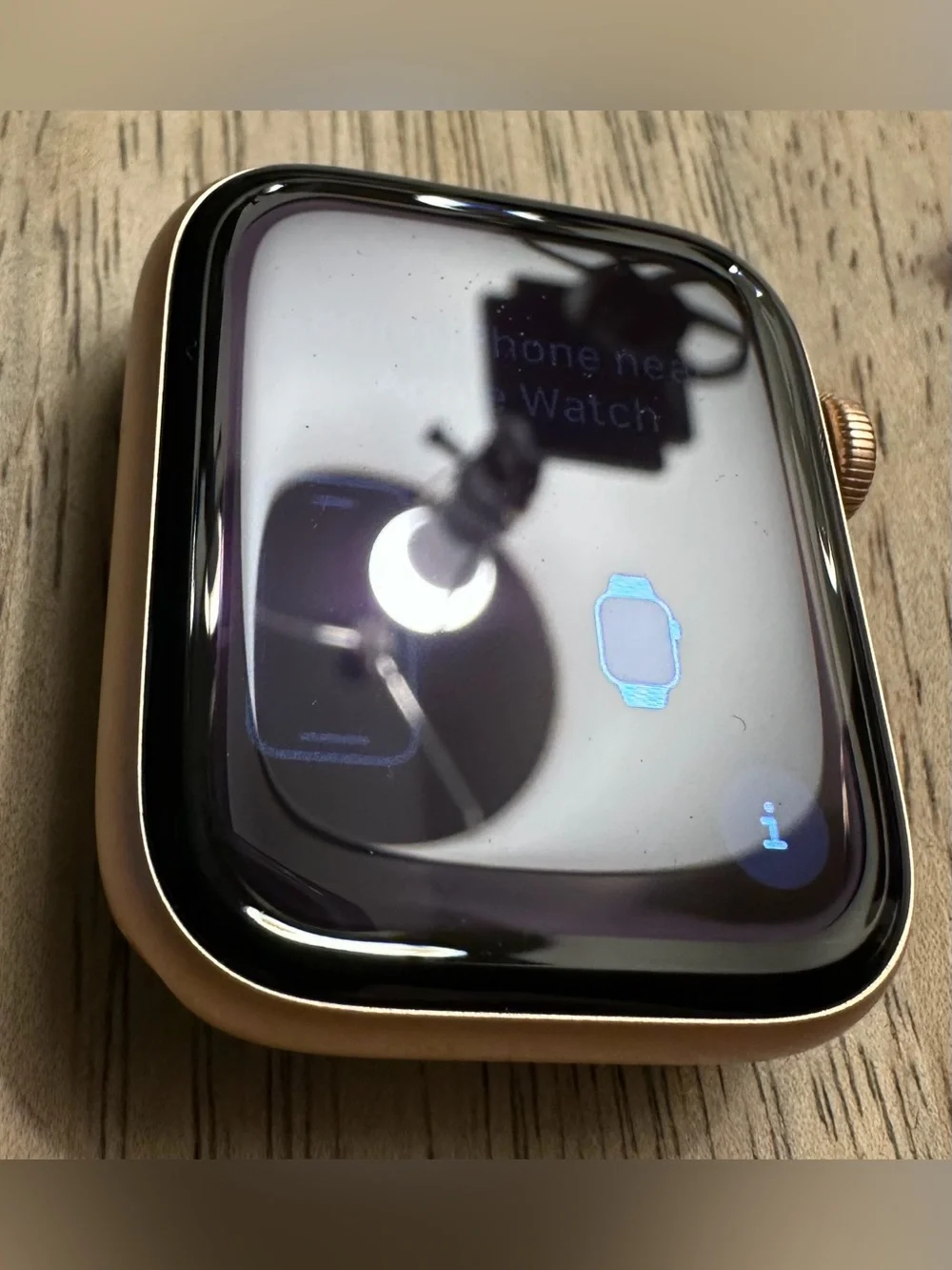 Apple Gold Smartwatch with Brown Leather Strap